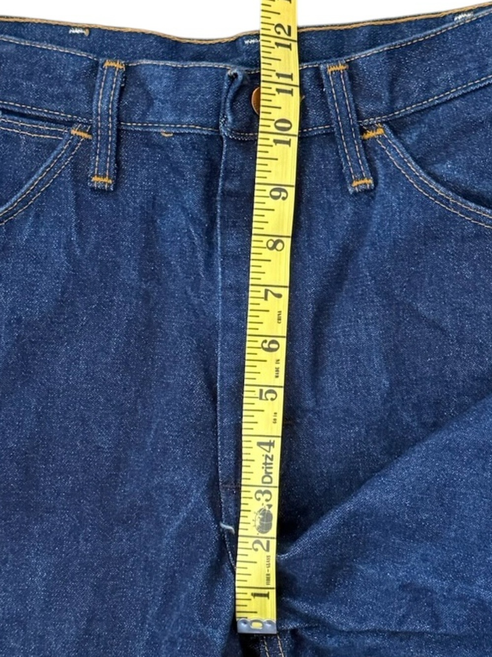 VTG 2002 Wrangler 945NAV Cowboy Cut Rigid Jeans 33x32 Fits 30x31 USA Dark Wash - Picture 10 of 13